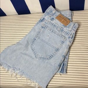 Rider’s high wasted jean shorts
